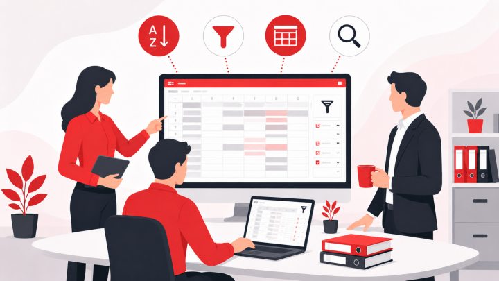 MS Excel – třídění, filtrování a práce s tabulkami